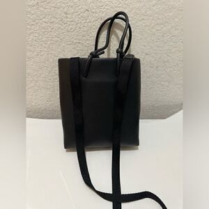 Zara Womens Crossbody Bag Black Mini Tote Minimalist bag Messenger handles bag